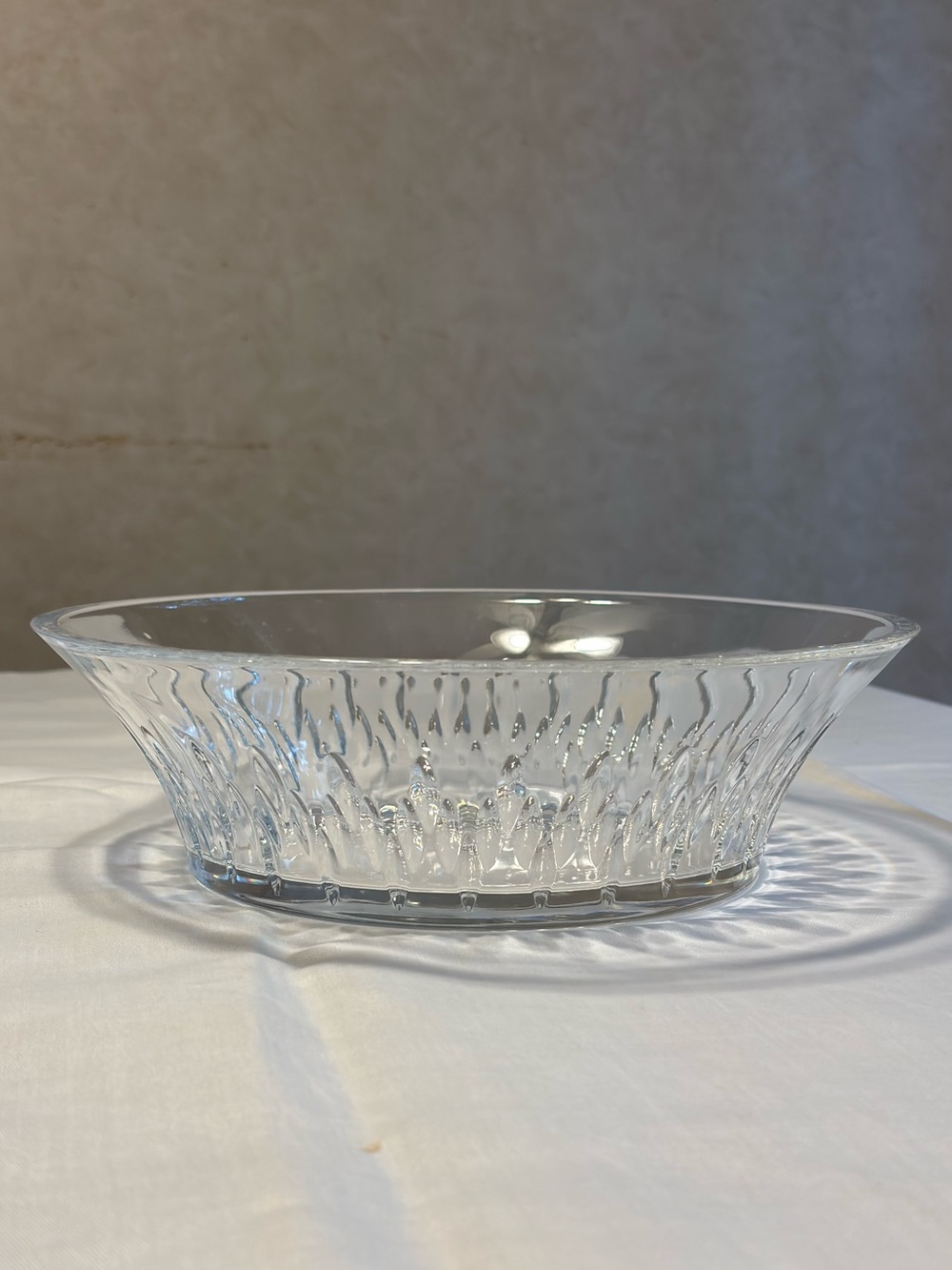 Wedgwood Vera Wang Crystal Bowl Serving Bowl Centerpiece 10” Clear Crystal READ
